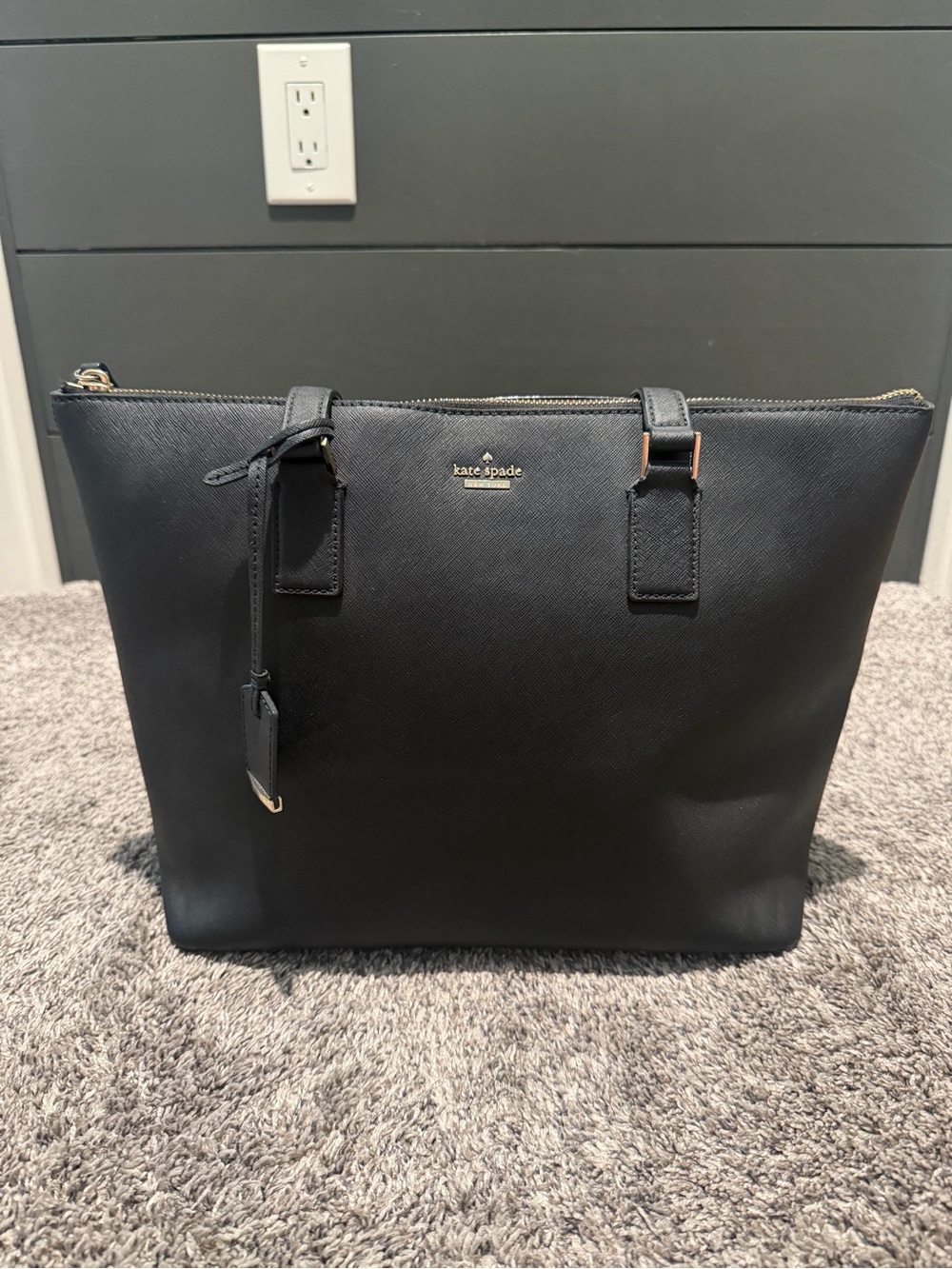 Kate Spade Black Saffiano Tote Bag